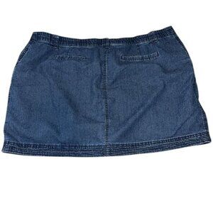 Faded Glory Denim Skort 22W Blue Cotton Blend